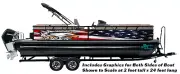 Ripping Bald Eagle American Graphic Wrap Decal Vinyl Bass Fishing Pontoon Boat