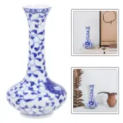 Dry Flowers for Decoration Chinoiserie Blue and White Ceramic Vase