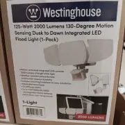 Westinghouse 2000 Lumen Solar Motion Activated Triple Head Security Light White