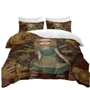 Beautiful Alice in Clockwork Quilt Cover