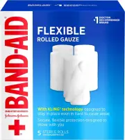 Band-Aid Brand of First Aid Products Flexible Rolled Gauze Dressing for Minor Wo