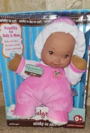 2012 Goldberger Baby's 1st Minky So Soft Baby Doll That Rattles Washable