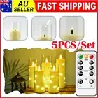 Realistic Flameless LED Candles 5PCS with Remote Battery Operated Flickering