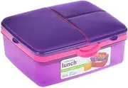 [Sistema] Lunch Slimline Quaddie Lunch Box with Water Bottle | 1.5 L Air-Tight and Stackable Food Storage Container | Assorted Colours