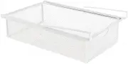 Generic Hanging Pullout Drawer Basket, Cabinet Organizer Stable Slips under Shelf Storage Organizer for Close - Home Cabinet Bedroom, White, as described