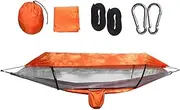 koolsoo Camping Hammock Outdoor Hammock Lightweight Sleeping with Net Tree Straps Swing for Backyard Indoor Beach Outside Outdoor, Orange