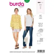 BURDA 6313 MISSES TOPS Sewing Pattern Sizes 6 - 18 Skill: EASY 2 Styles