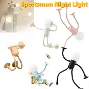 Sportsman Night Light Versatile Lamp Creative Funny Quirky Button Changeable Bat