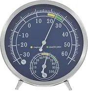 Stainless Steel Thermometer Hygrometer Accurate Temperature Humidity for Home Greenhouse Patio User Friendly Durable Design