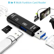 5in1 Type C USB-C to USB 2.0 TF Micro SD OTG Card Reader For Laptop Phone Tablet