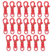 20 Pcs Plastic Lobster Claw Clasps Swivel Snap Hook Trigger Clip, Red