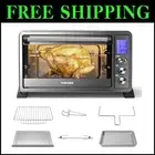 Large 6-Slice Convection Toaster Oven - 10 Functions, 1500W Power, 25L Capacity