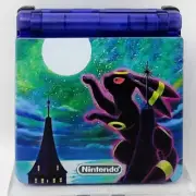 Umbreon Evolving Skys GBA SP Shell diy handheld housing Backlit IPS Dark Eevee