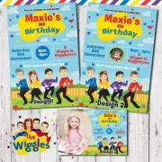 'YOU PRINT' THE WIGGLES 2 Birthday Invitations Invites Party Digital Photo EMMA