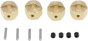 Modification Accessories 12mm Brass Hex Hub Widen Adapter Set for Axial SCX10 90046 RR10 RGT 86100 MST GEN 8(9mm)