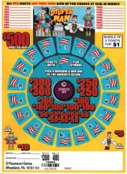 Pull Tab Tickets - Jar Tickets - Game - Pick Board - Holder - Stuperman