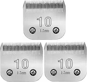 [SUNISSA] 10# Clipper Blades Pet Grooming Clipper Replacement Blades Detachable Blade Compatible with andis/wahl/Oster Dog Clippers 3PCS