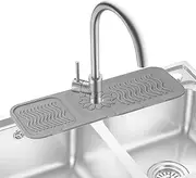 Sink Faucet Mat Splash Guard - Silicone Sink Splash Guard,Faucet Water Catcher Mat Sink Draining Mat for Laundry Room Bar RV