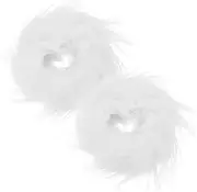 [WATIIFUFU] 1 Pair Fluffy Wrist Cuffs Winter Warm Wrist Cuff for Women Girls Fashion Accessory