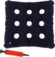 Hemorrhoid Seat Cushion Relieves Discomfort, Inflatable Seat Cushion, Inflatable Seat Cushion (Black and Blue) Soft