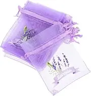 ULTECHNOVO 20pcs Lavender Drawstring Sachet Bags Breathable Mesh Storage Pouches for Multi Purpose Use Cars More Empty Bags for Lavender Trinket Wrapping