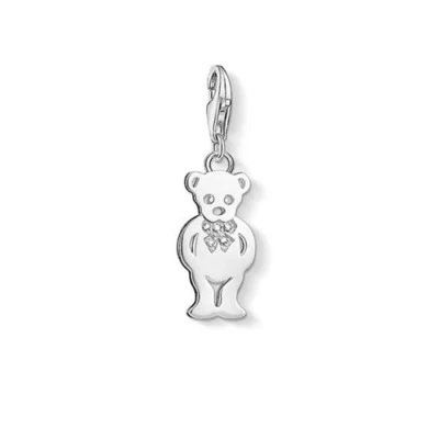 NEW Thomas Sabo Sterling Silver Diamond Teddy Bear Charm Pendant Child Toy Love