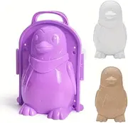 Durable Plastic Snowball Maker - Penguin-Shaped, Perfect for Winter Outdoor Fun & Snowball Fights