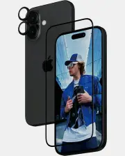 PanzerGlass 2-in-1 Bundle Screen Protector and Camera Lens Protector for iPhone 16