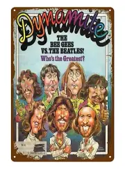DYNAMITE MAGAZINE Scholastic 1978 Bee Gees! Tatum O'Neal metal tin sign