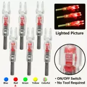6Pcs Automatic LED Lighted Nocks Shooting Archery Arrows 6.2mm Arrow Nock Tail