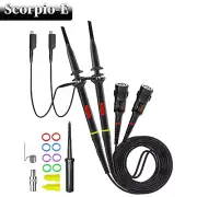 200MHz Oscilloscope Clip Probes Fully Insulated BNC End Probe with Accessory Kit