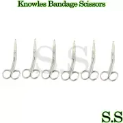 6 Pcs Knowles Bandage Scissors 4.5” Surgical Instruments