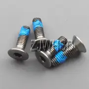 4pcs M3 x 10 mm Titanium Ti Screw Bolt Allen Hex Socket Flat Head Thread Locker