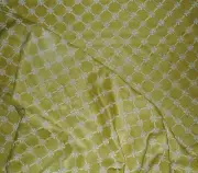 TRAVERS Daisy Lattice Embroidery Linen Yellow and White New 2+ yards