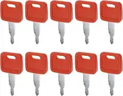 [ECSiNG] 10PCS Ignition Starter Keys AT194969 AT147803 4286465 Compatible with Hitachi H800 Compatible with John Deere Excavator Case Dozer Heavy Equipment