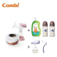 在飛比找ETMall東森購物網優惠-日本Combi 自然吸韻電動吸乳器_單邊+2支寬口奶瓶及清潔