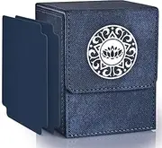 Infinity Guard Card Deck Box for MTG, Magic Commander Deck Box Fits 200+ Cards without Sleeves for TCG CCG Trading Cards (Denim)