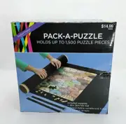 Pack A Puzzle Roll Up Mat Black Felt Up to 1500 Pieces 2013 Brother And Sister