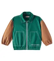 [Tinycottons] Tinycottons Colorblocked cotton twill jacket Y 6 green