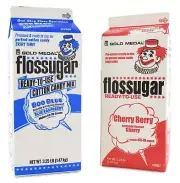 Gold Medal Cotton Candy Flossugar Blue Raspberry and Cherry 52 oz - 1/2 Gallo...