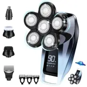 Head Shaver for Bald Men,5-in-1 Head Electric Razor Cordless Waterproof Shavi...