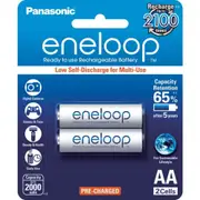 Panasonic Eneloop 2000mAh Ready to use AA Rechargeable Batteries 2Pack