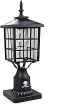 Kemeco ST4224Q-A LED Cast Aluminum Solar Post Light Fixture with 3-Inch Fitter Base for Outdoor Garden Post Pole Mount