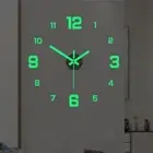 Use For Living Room Luminous Decal Mute Clock Digital Clock Wall Sticker Clock