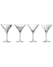 Waterford Set of 4 Mixology Mixed Martini Glasses