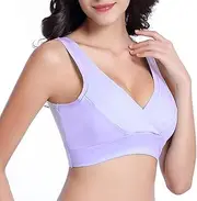 [Generic] Women's Sports Bras High Support Women's Vest No Steel Ring Nursing Cotton Underwear Comfortable Sleeping Bra Women Bras