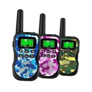 Kids Walkie Talkies,3 Pack 22 Channels 2 Way Radio Toy with Flashlight and LCD