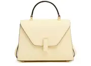 VALEXTRA Iside Micro $3850 Pergamena White Crossbody Bag New And Authentic