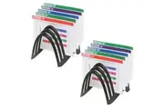 2PK Marbig A4 Paper Documents Folder Rack Organiser Holder Stand Home Office BLK