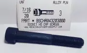 7/16-20x3 Hex Socket Head Cap Screws Alloy Steel Black (2)